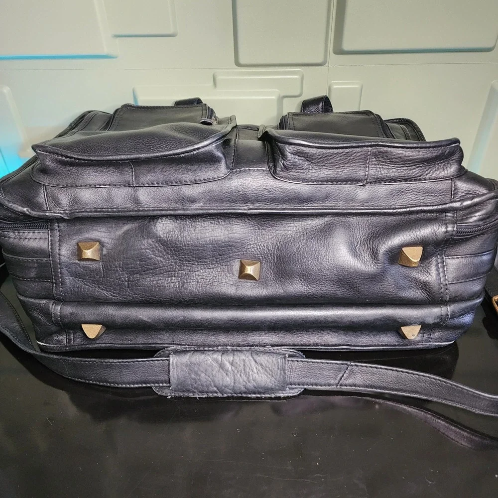 Clava‎ Leather Briefcase Bag Unisex Large Professional Multi-Pocket Excellent